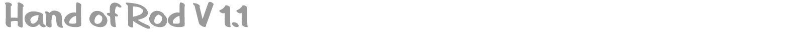 Hand Of Rod font preview